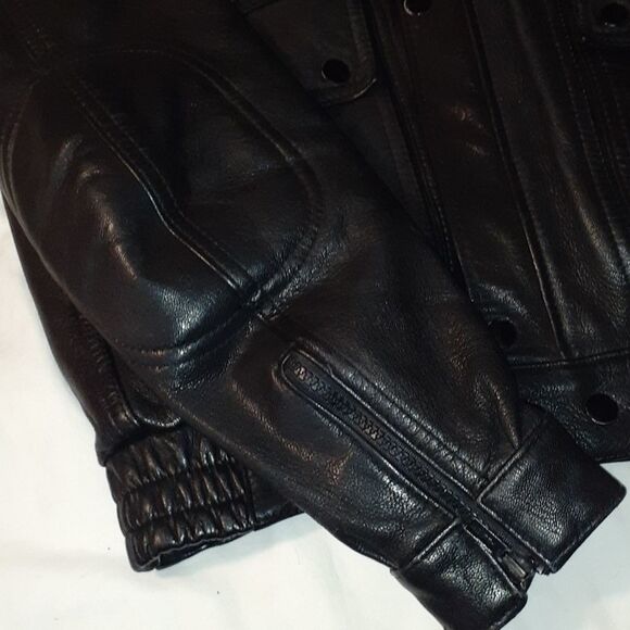 Hein Gericke Black Leather Motorcycle‎ Jacket 38 - Picture 5 of 16
